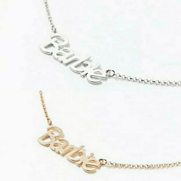 barbie logo necklace